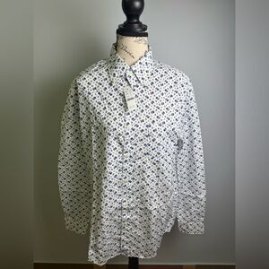 J.Crew Slim Secret Wash cotton poplin shirt in print New Size M